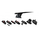Bagażnik Taurus CarryUp alu czarny (2 belki + 4 stopy + kit + zamki)