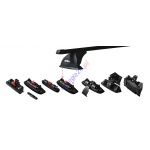 Bagażnik Taurus CarryUp alu czarny (2 belki + 4 stopy + kit + zamki)