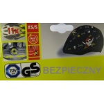 Kask dla dzieci z atestem TUV 52-57 cm , wzór Pirat